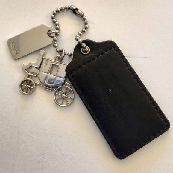 Coach EUC Iconic Silver Carriage & Brown Leather Hangtags - Picture 2 of 9